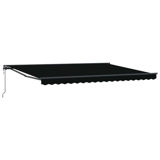 Einziehbare Markise Schwarz 450x300 cm Stoff
