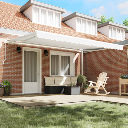 Markise Weiß 4,5 × 3 m Polyester und Metall