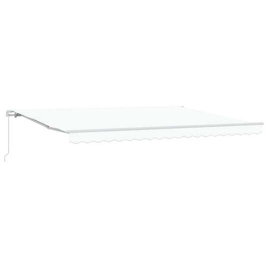 Markise Weiß 4,5 × 3 m Polyester und Metall