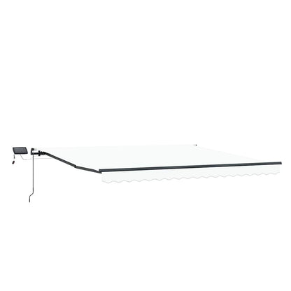 Einziehbare Markise Weiß 450 × 300 cm Stoff