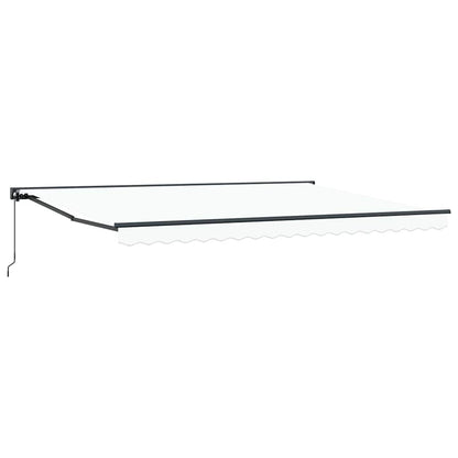 Einziehbare Markise Weiß 450x300 cm Stoff