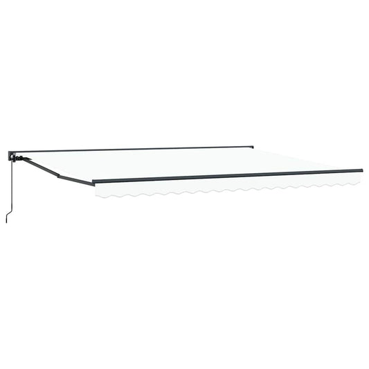 Einziehbare Markise Weiß 450x300 cm Stoff