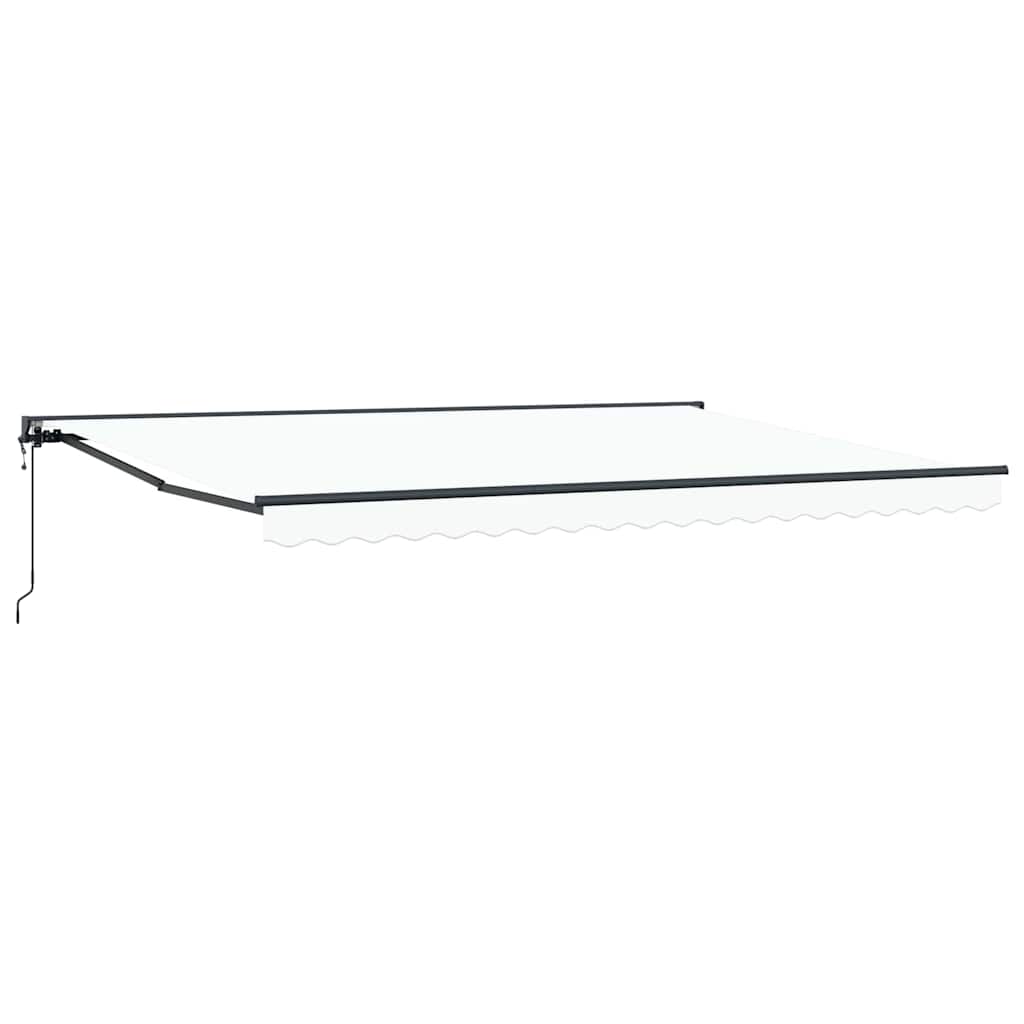 Einziehbare Markise Weiß 450x300 cm Stoff