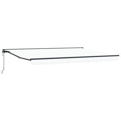 Einziehbare Markise Weiß 450x300 cm Stoff