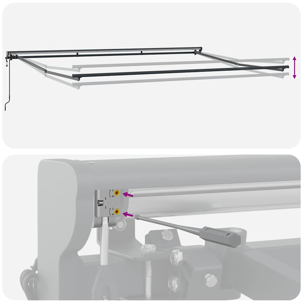 Einziehbare Markise Weiß 450x300 cm Stoff