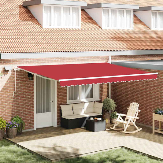 Einziehbare Markise with Manuell 450 × 300 cm Rot