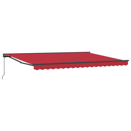 Einziehbare Markise Manuell Rot 450x300 cm Stoff