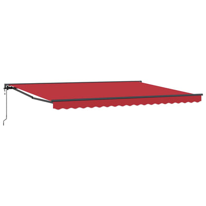 Einziehbare Markise Manuell Rot 450x300 cm Stoff