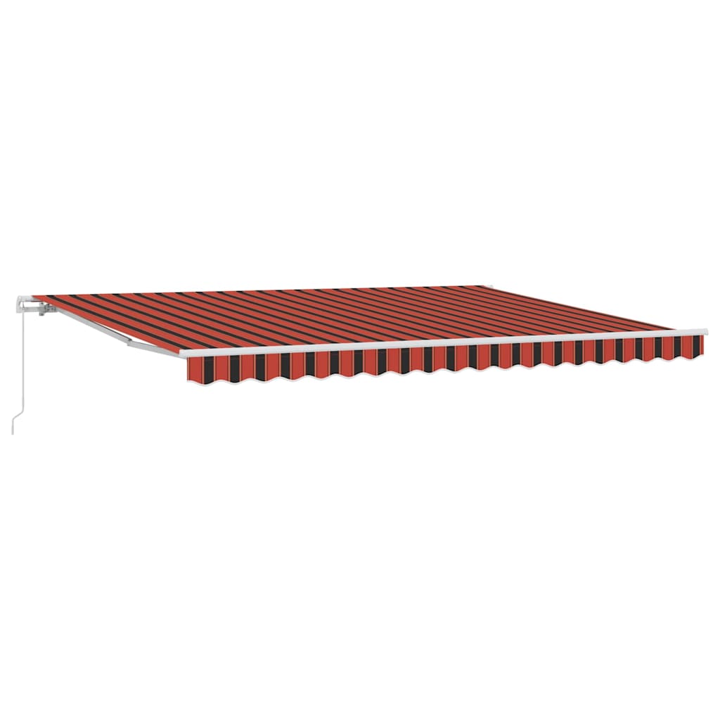Markise Orange und Braun 4,5 × 3,5 m Polyester und Metall