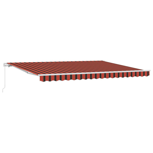 Markise Orange und Braun 4,5 × 3,5 m Polyester und Metall