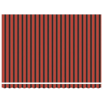Markise Orange und Braun 4,5 × 3,5 m Polyester und Metall