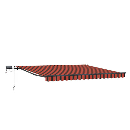 Einziehbare Markise Orange und Braun 450 × 350 cm Stoff