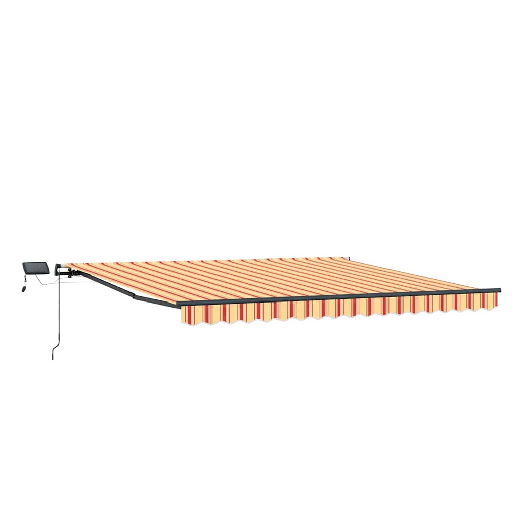 Einziehbare Markise Gelb und Orange 450 × 350 cm Stoff