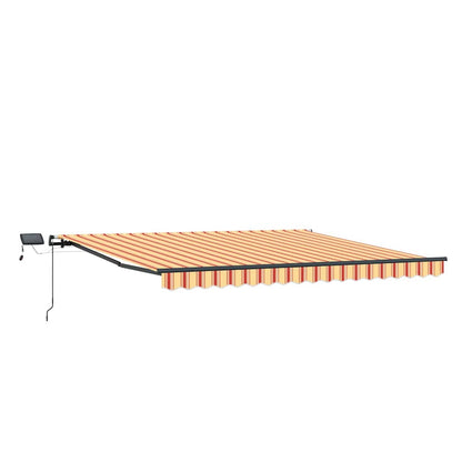Einziehbare Markise Gelb und Orange 450 × 350 cm Stoff