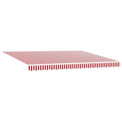 Markise Gestreift Rot und Weiß 4,5 × 3,5 m Polyester und Metall
