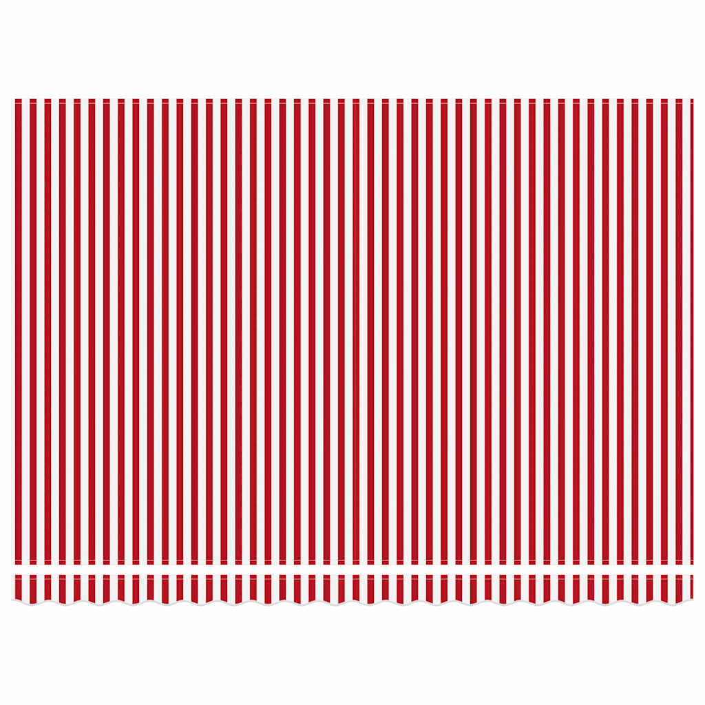 Markise Gestreift Rot und Weiß 4,5 × 3,5 m Polyester und Metall