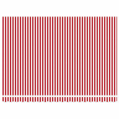 Markise Gestreift Rot und Weiß 4,5 × 3,5 m Polyester und Metall