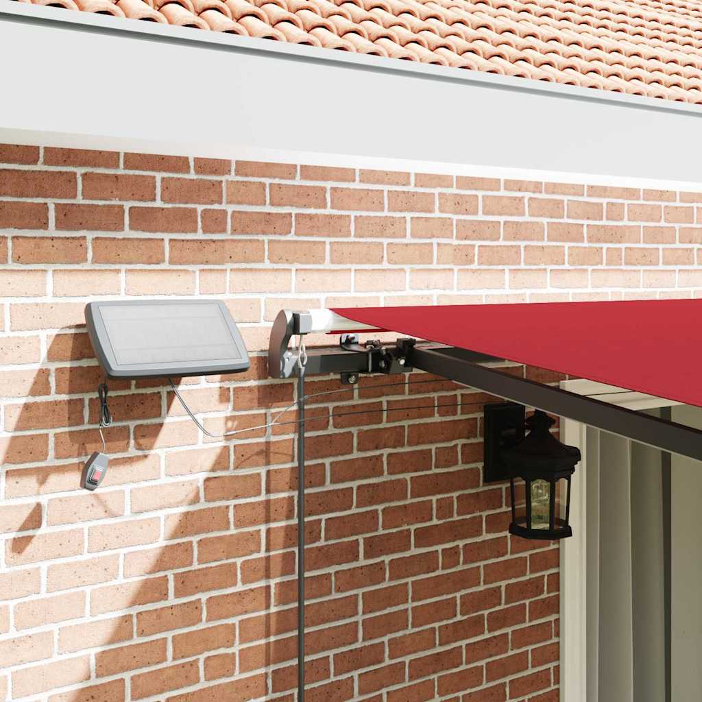 Einziehbare Markise Rot 450 x 350 cm Stoff