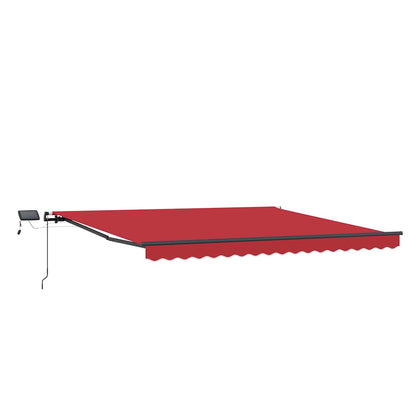 Einziehbare Markise Rot 450 × 350 cm Stoff