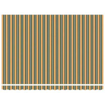 Einziehbare Markise Grün, Gelb 450 × 350 cm Stoff, Metall