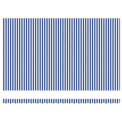 Einziehbare Markise Manuell Blau und Weiß 500x300 cm Stoff
