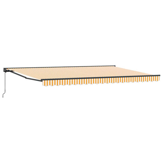 Einziehbare Markise Orange und Weiß 500x300 cm Stoff