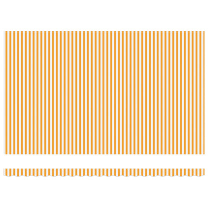 Einziehbare Markise Orange und Weiß 500x300 cm Stoff