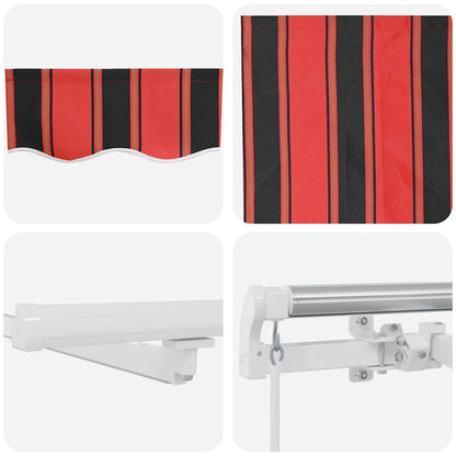 Einziehbare Markise mit Manuell 500 × 300 cm Orange und Braun