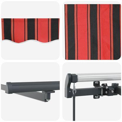 Einziehbare Markise Manuell Orange und Braun 500 × 300 cm Stoff