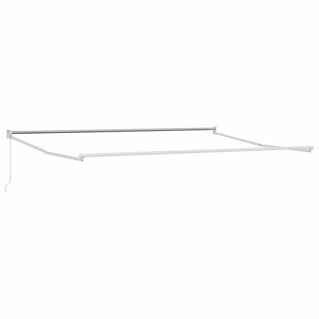 Einziehbare Markise Orange, Braun 500 × 300 cm Stoff, Metall