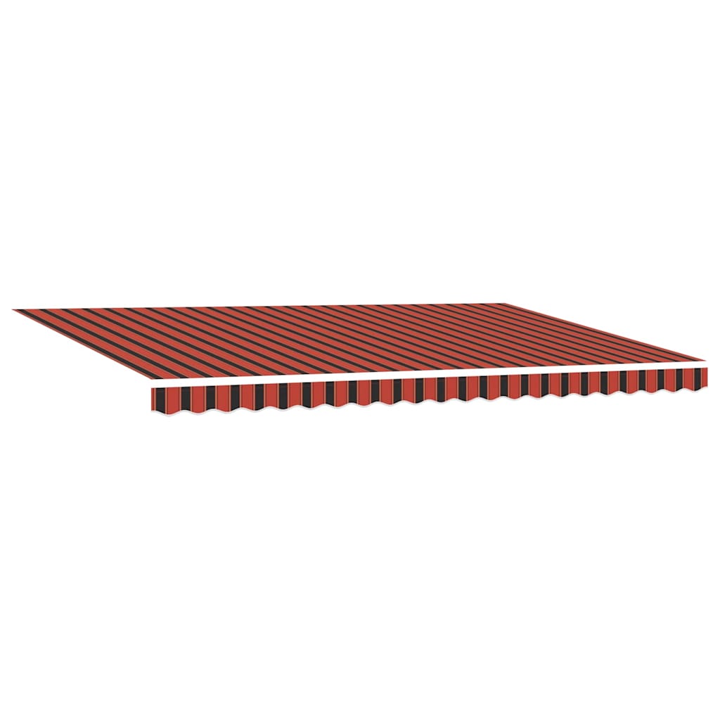 Einziehbare Markise Orange, Braun 500 × 300 cm Stoff, Metall