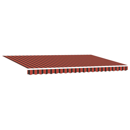 Einziehbare Markise Orange, Braun 500 × 300 cm Stoff, Metall