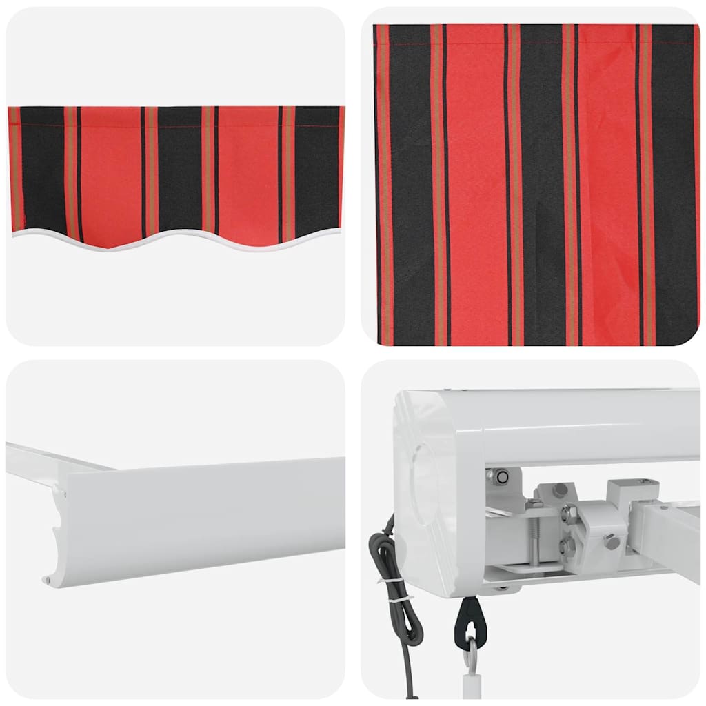 Einziehbare Markise Orange und Braun 500 × 300 cm Stoff, Metall