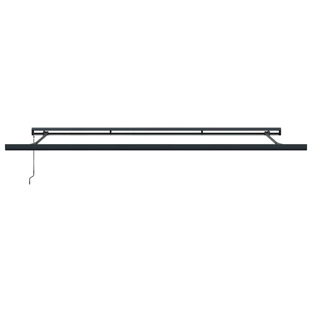 Einziehbare Markise Orange, Braun 500 × 300 cm Stoff, Metall