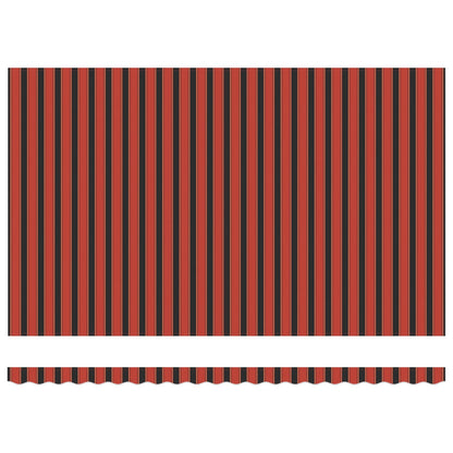 Einziehbare Markise Orange und Braun 500x300 cm Stoff