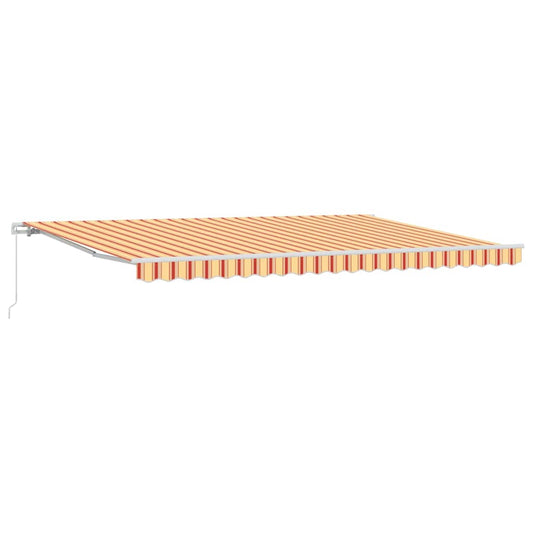 Einziehbare Markise Gelb, Orange 500 × 300 cm Stoff, Metall