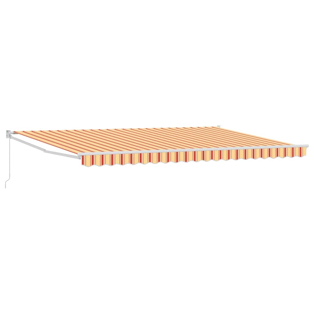 Einziehbare Markise Gelb, Orange 500 × 300 cm Stoff, Metall