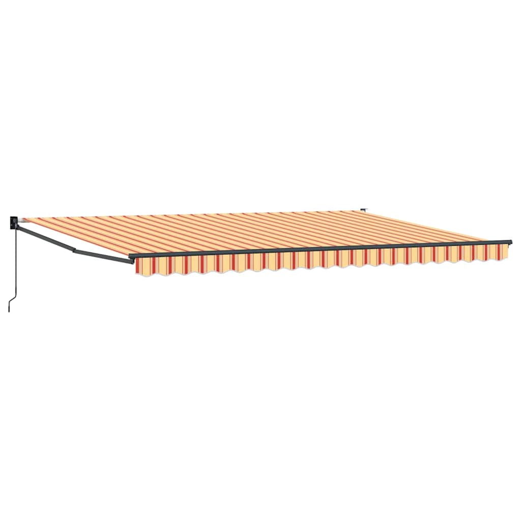 Einziehbare Markise Gelb, Orange 500 × 300 cm Stoff, Metall