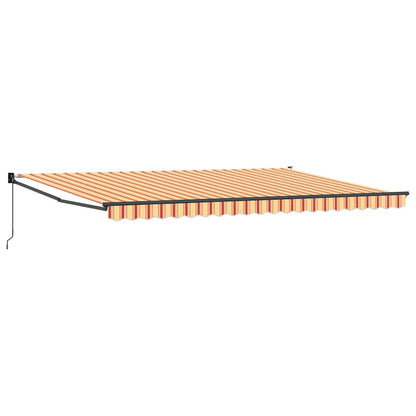 Einziehbare Markise Gelb, Orange 500 × 300 cm Stoff, Metall