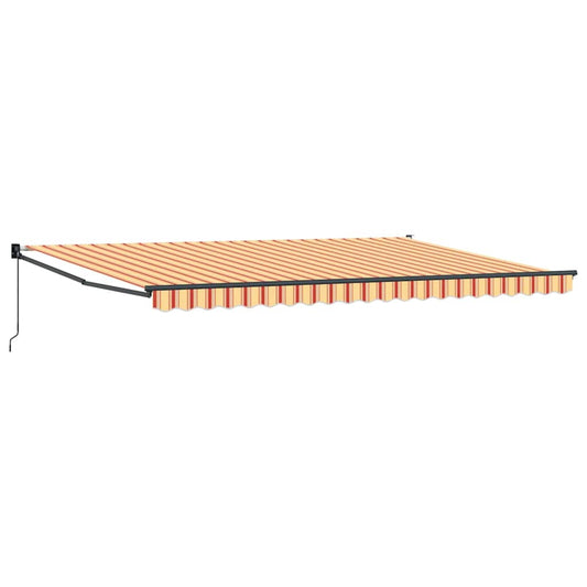 Einziehbare Markise Gelb, Orange 500 × 300 cm Stoff, Metall