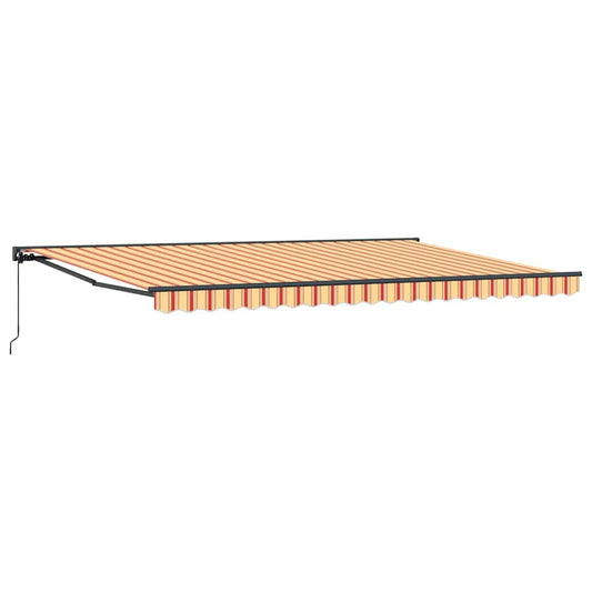 Einziehbare Markise Manuell Gelb und Orange 500x300 cm Stoff