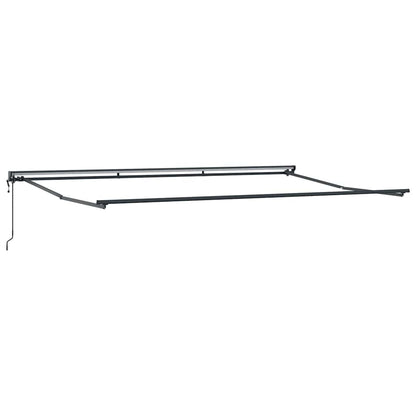 Einziehbare Markise Manuell Gelb und Orange 500x300 cm Stoff