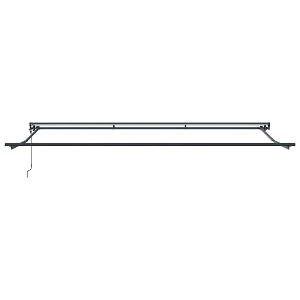 Einziehbare Markise Manuell Gelb und Orange 500x300 cm Stoff