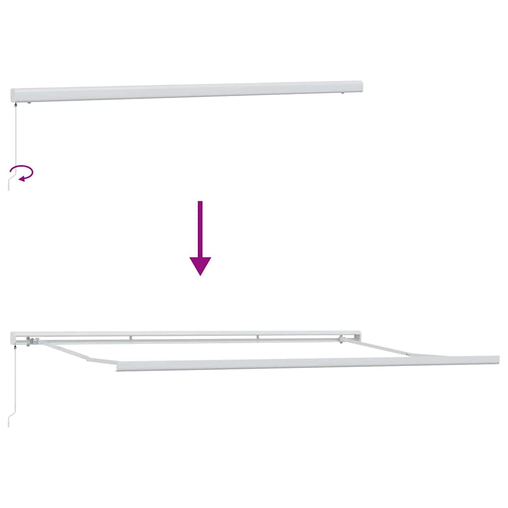 Einziehbare Markise Mehrfarbig 500 × 300 cm Stoff, Metall