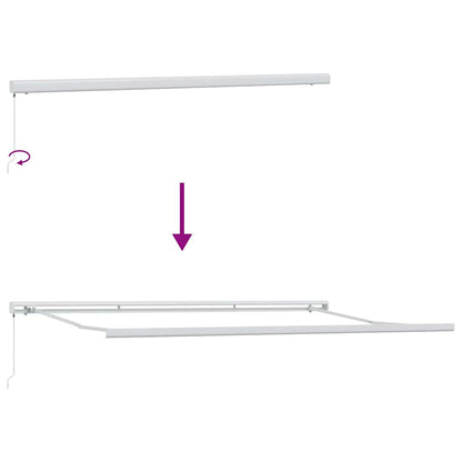 Einziehbare Markise Mehrfarbig 500 × 300 cm Stoff, Metall