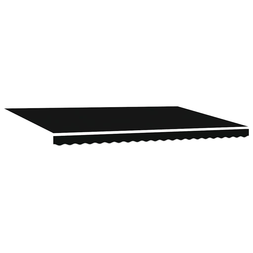 Einziehbare Markise Schwarz 500 × 300 cm Stoff, Metall