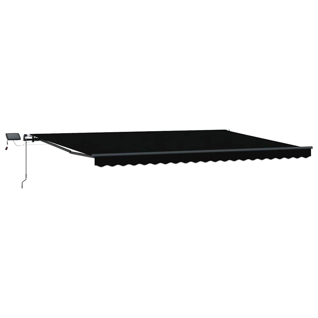 Einziehbare Markise Schwarz 500 × 300 cm Stoff