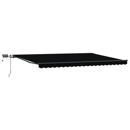 Einziehbare Markise Schwarz 500 × 300 cm Stoff