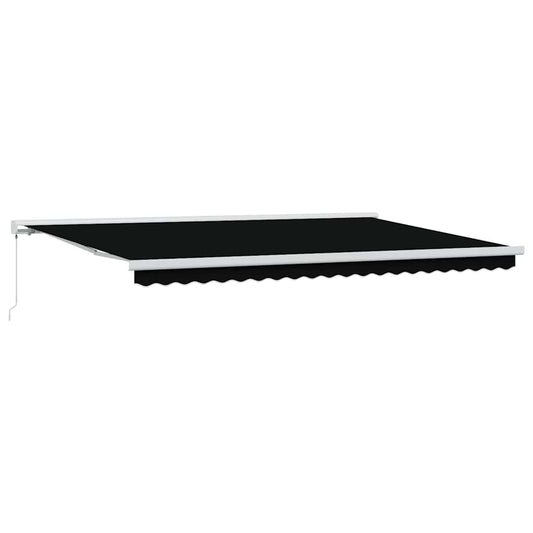 Einziehbare Markise Schwarz 500 × 300 cm Stoff, Metall