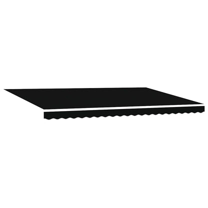 Einziehbare Markise Schwarz 500 × 300 cm Stoff, Metall